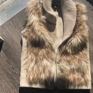 Ann Taylor fur vest